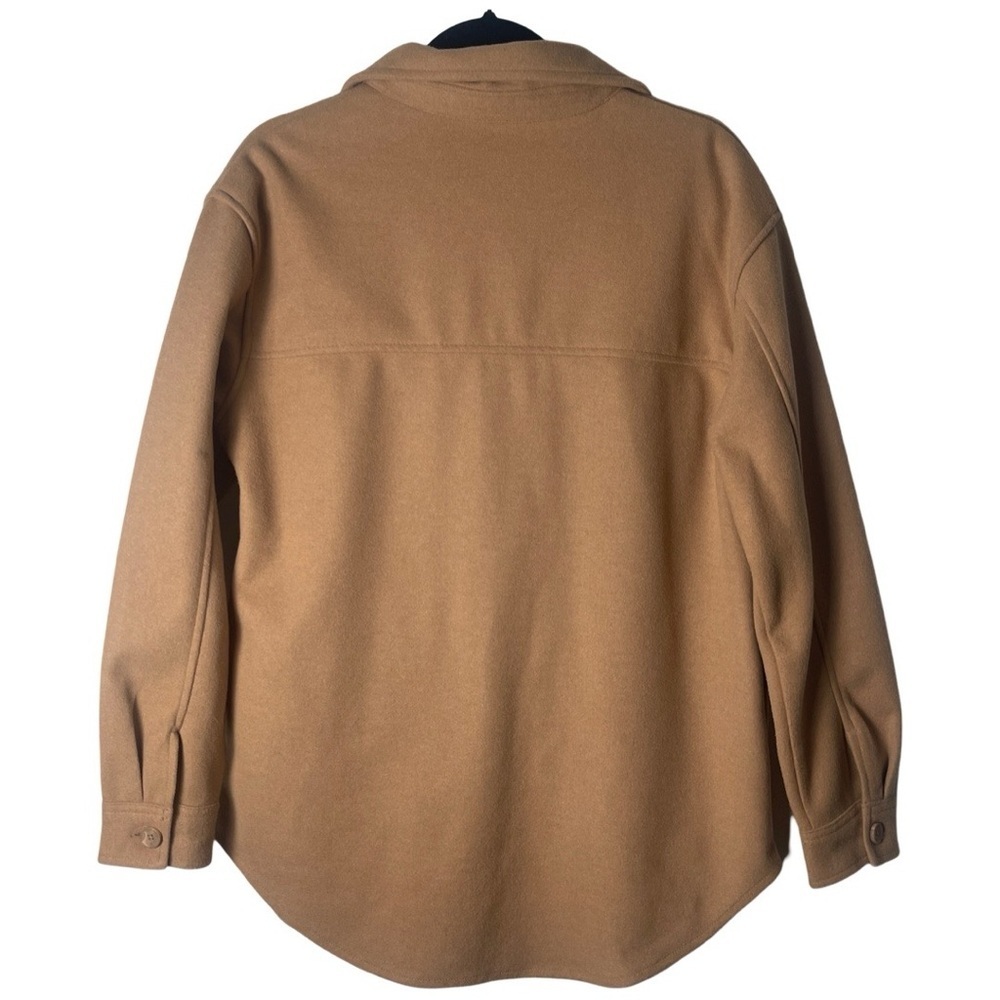 Joie Camel Tan Brushed Fleece Oversized Shacket / Shirt Jacket Size L - Picture 5 of 10